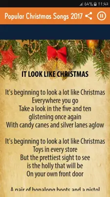 Popular Christmas Songs 2017 android App screenshot 1